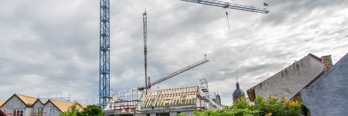Baustelle am Thornschen Gelände in Frei-Weinheim